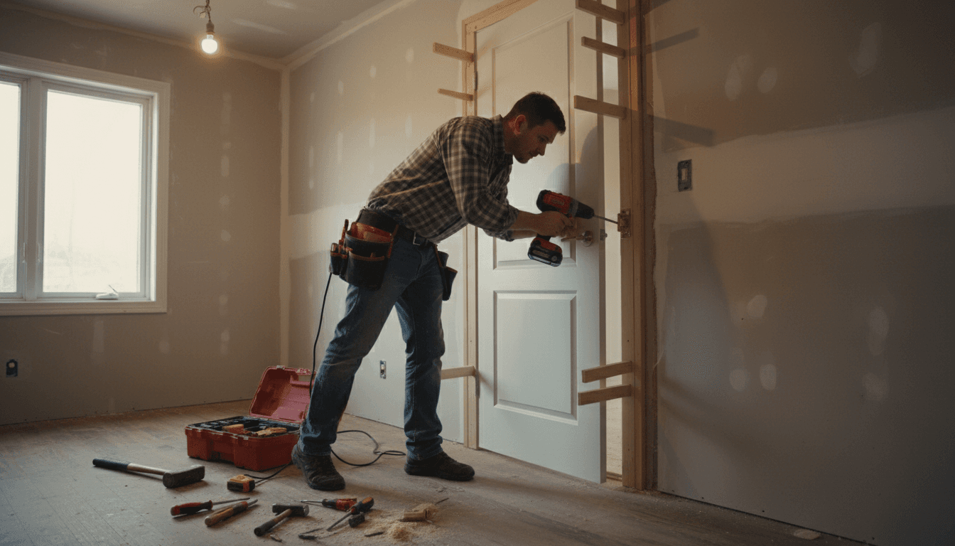 St. Albans: Hang interior door (this week)