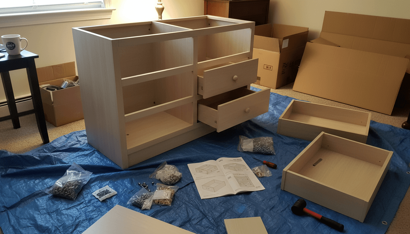 Newark: Mount shelves (2) (small job)