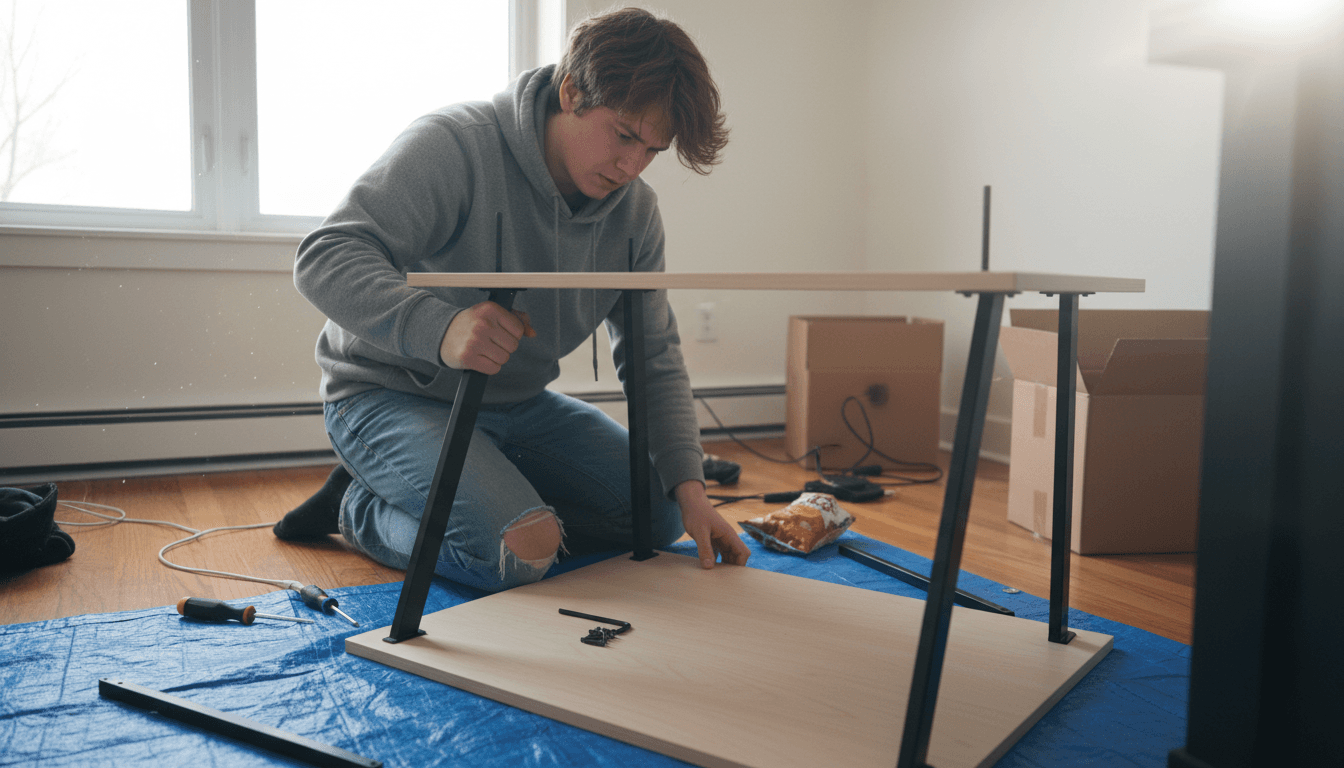 Provo: Assemble desk + chair (quick turnaround)