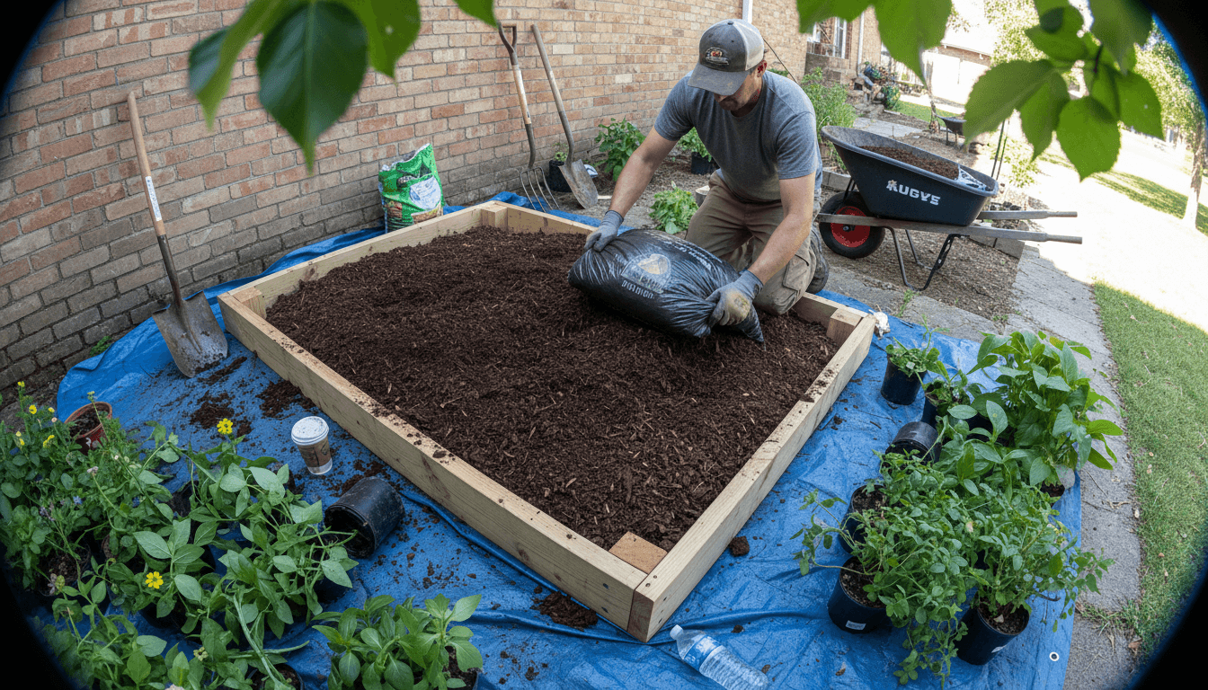Burnaby: Weed + mulch refresh (two-hour window)