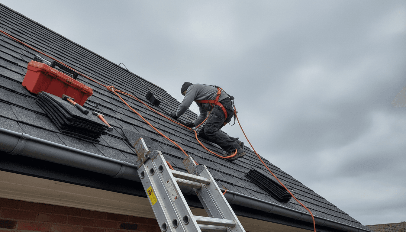 Olathe: Replace 6 shingles (before weekend)